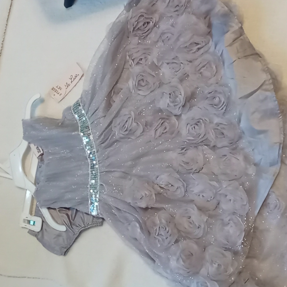 Grey sparkling dress 24m